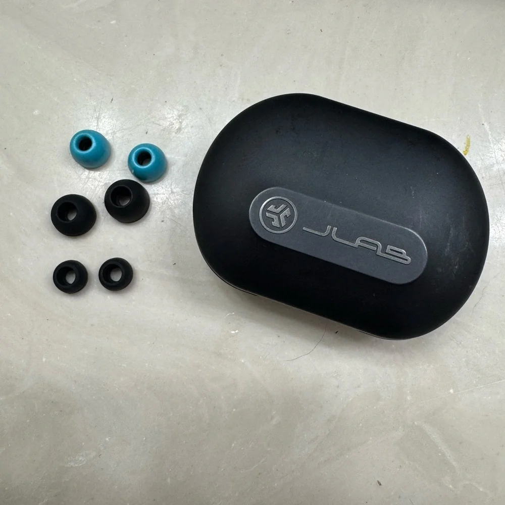 Black Wireless Earbuds with Ear Hooks